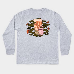 Pumpkin Spice and Spooky Nights Kids Long Sleeve T-Shirt